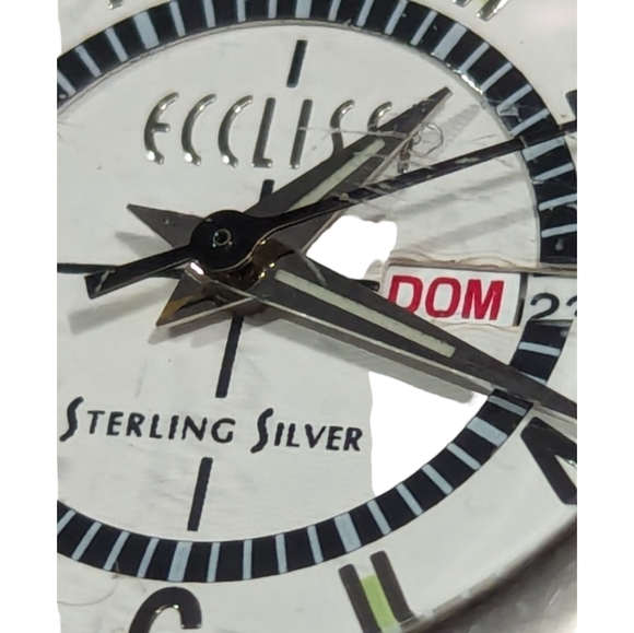 ECCLISSI 925 Sterling SILVET & Leather Watch Model Number 23580 - Picture 4 of 11